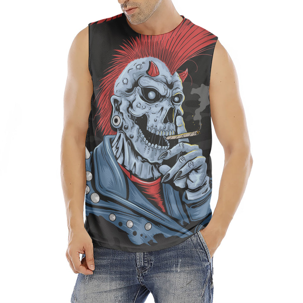 Punk Mohawk Devil Print Men's Fitness Tank Top
