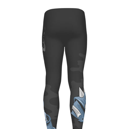 Punk Mohawk Devil Print Men's leggings