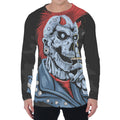 Punk Mohawk Devil Print Men's Long Sleeve T-Shirt