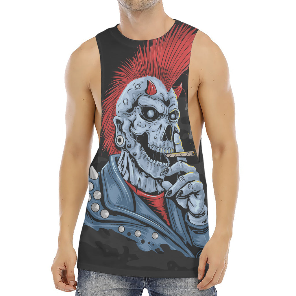 Punk Mohawk Devil Print Men's Muscle Tank Top