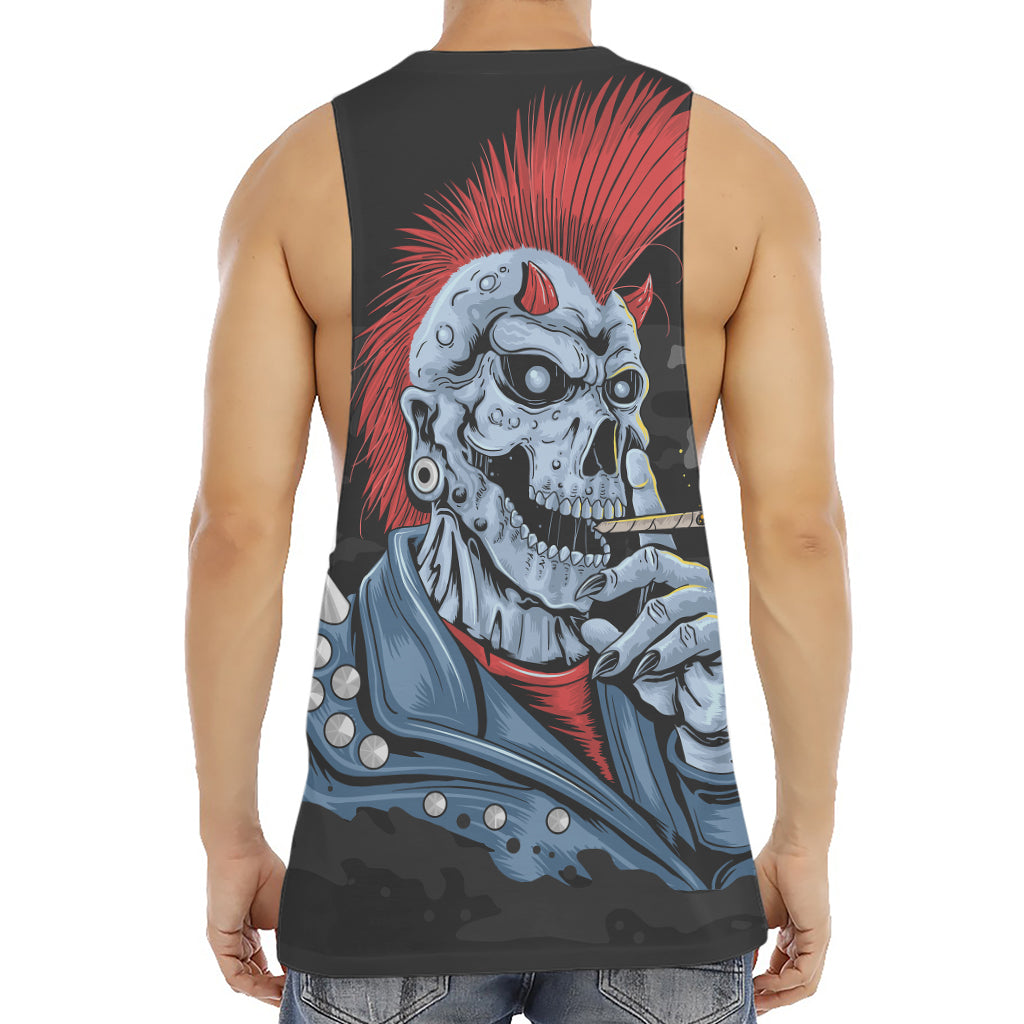 Punk Mohawk Devil Print Men's Muscle Tank Top