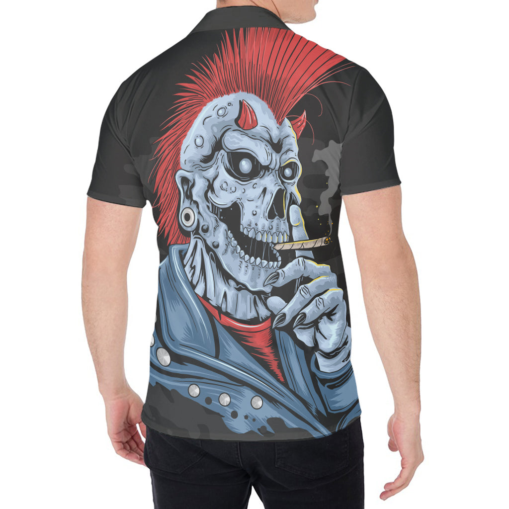 Punk Mohawk Devil Print Men's Shirt