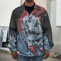 Punk Mohawk Devil Print Men's Shirt Jacket