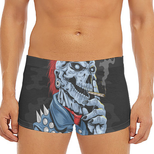 Punk Mohawk Devil Print Men's Short Boxer Briefs