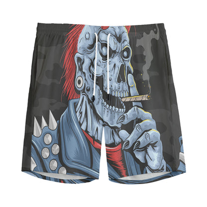 Punk Mohawk Devil Print Men's Sports Shorts