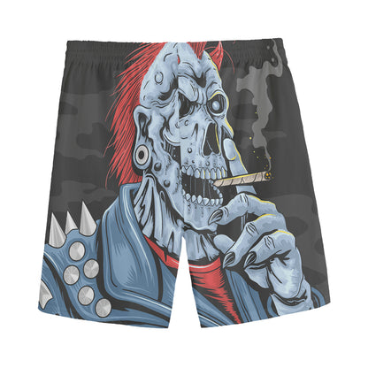 Punk Mohawk Devil Print Men's Sports Shorts
