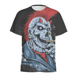 Punk Mohawk Devil Print Men's Sports T-Shirt