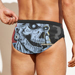 Punk Mohawk Devil Print Men's Swim Briefs
