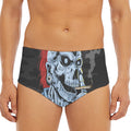 Punk Mohawk Devil Print Men's Triangle Swim Briefs