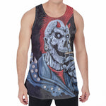 Punk Mohawk Devil Print Men's Velvet Tank Top