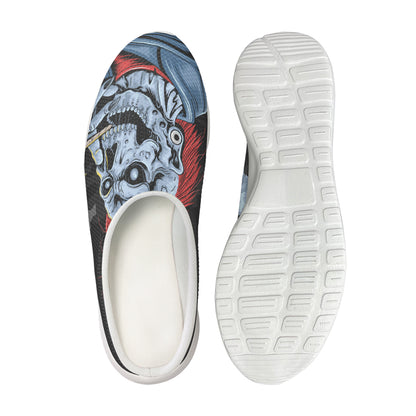 Punk Mohawk Devil Print Mesh Casual Shoes