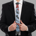 Punk Mohawk Devil Print Necktie