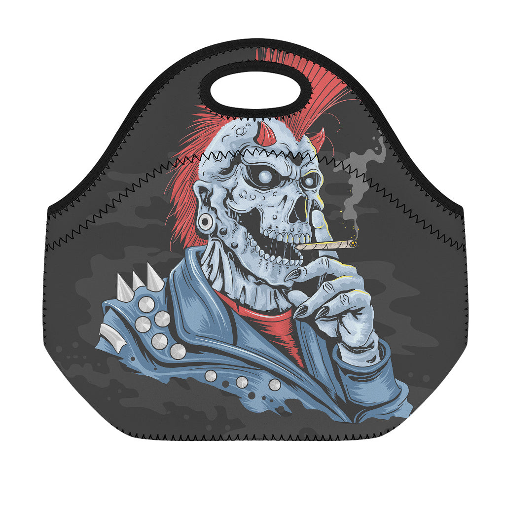 Punk Mohawk Devil Print Neoprene Lunch Bag