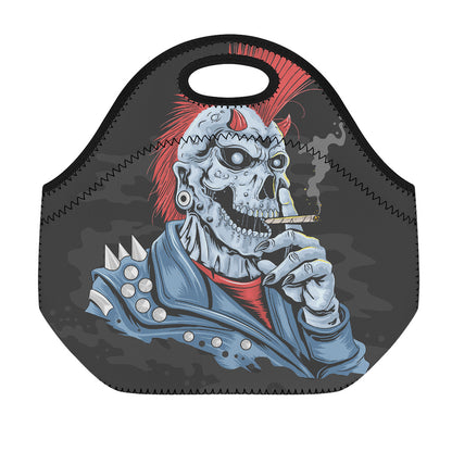 Punk Mohawk Devil Print Neoprene Lunch Bag