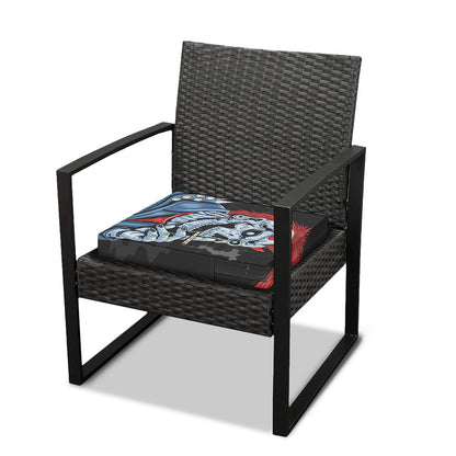 Punk Mohawk Devil Print Outdoor Seat Cushion Cover