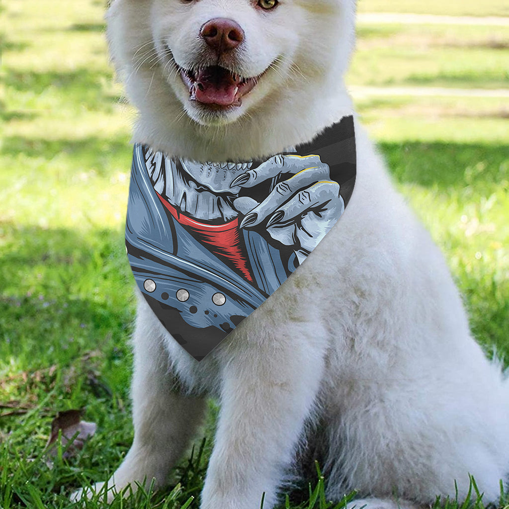 Punk Mohawk Devil Print Over The Collar Dog Bandana