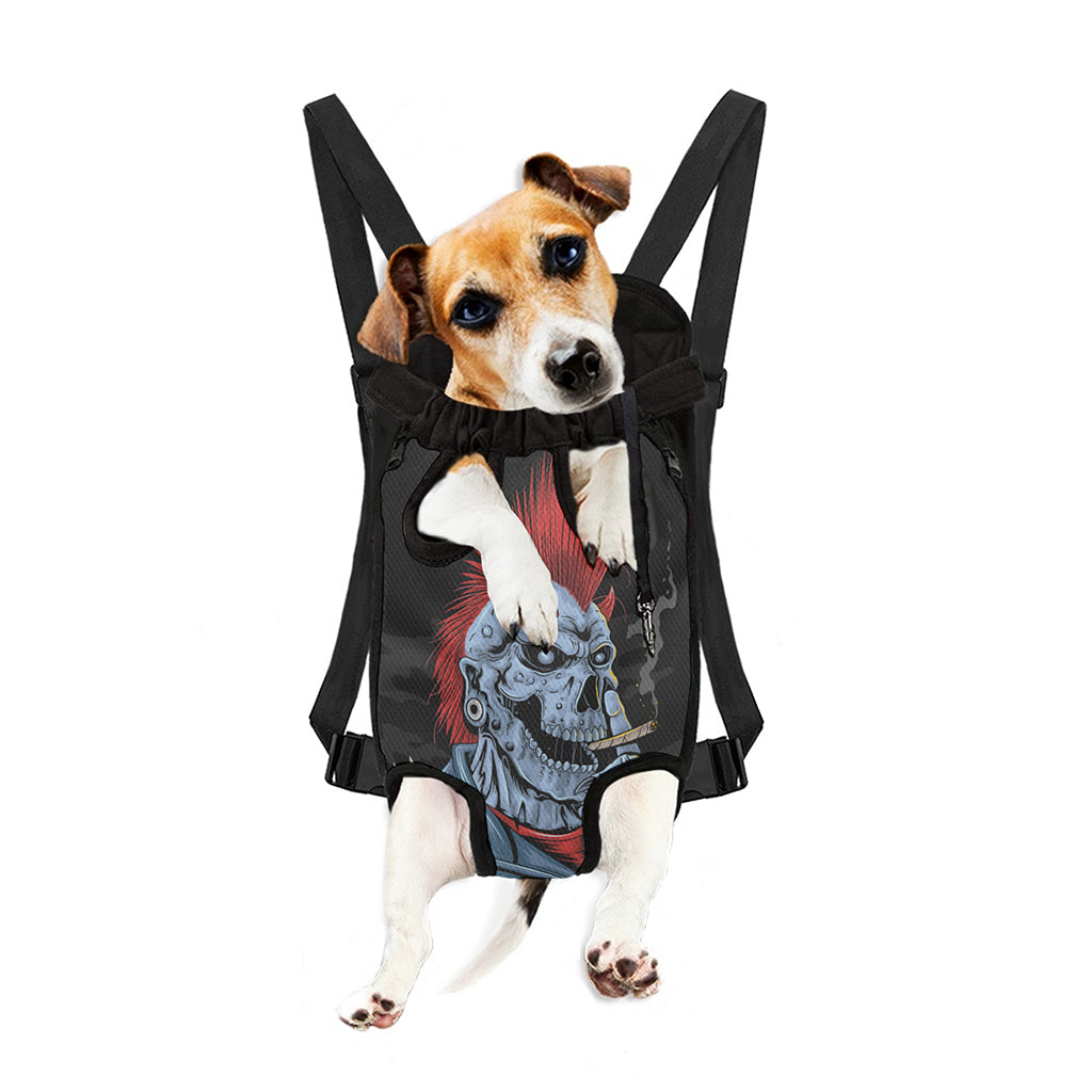 Punk Mohawk Devil Print Pet Carrier Backpack