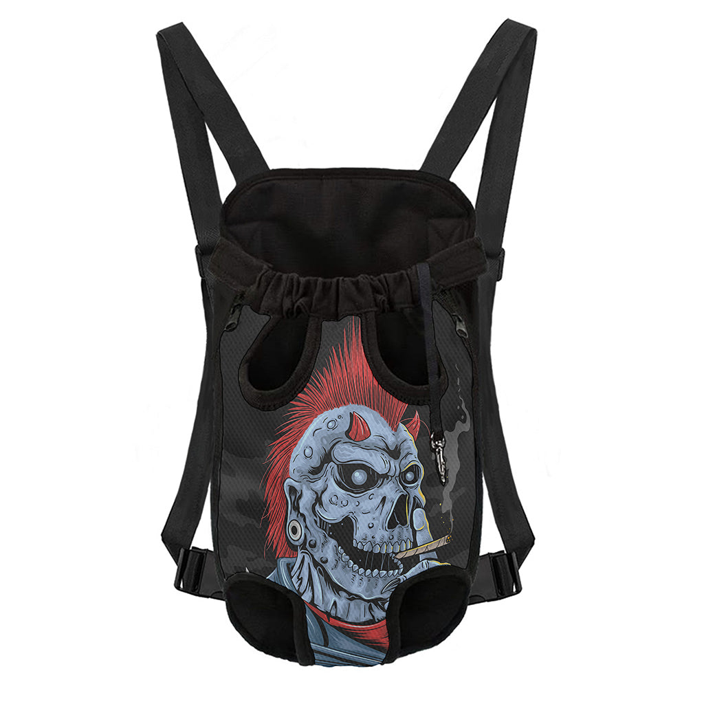 Punk Mohawk Devil Print Pet Carrier Backpack