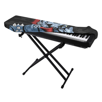 Punk Mohawk Devil Print Piano Keyboard Cover