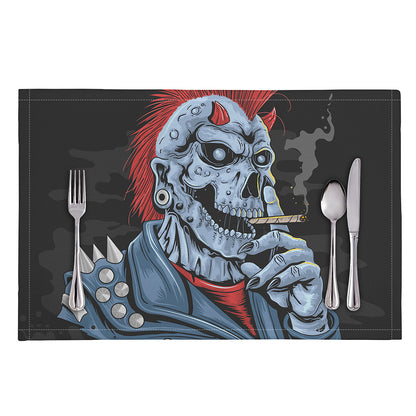 Punk Mohawk Devil Print Placemat