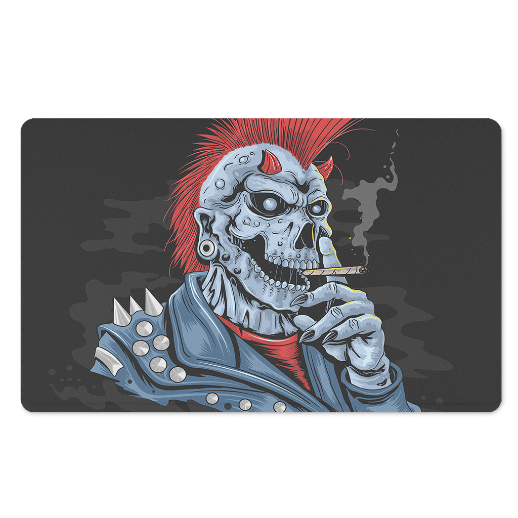 Punk Mohawk Devil Print Polyester Doormat