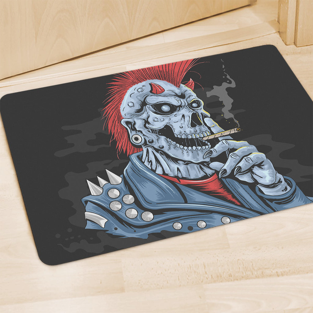 Punk Mohawk Devil Print Polyester Doormat