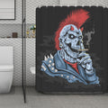 Punk Mohawk Devil Print Polyester Shower Curtain