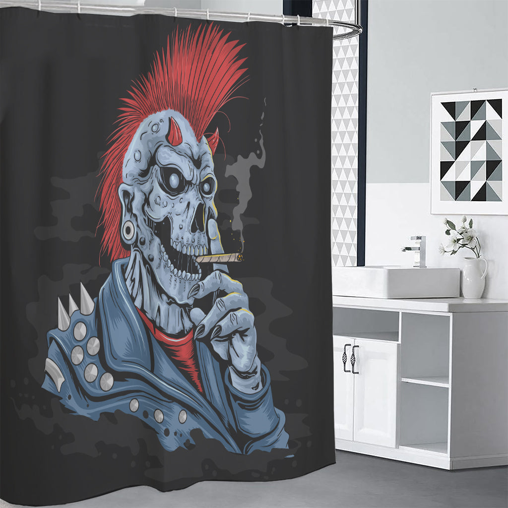 Punk Mohawk Devil Print Premium Shower Curtain