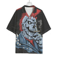 Punk Mohawk Devil Print Rayon Hawaiian Shirt