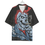 Punk Mohawk Devil Print Rayon Hawaiian Shirt