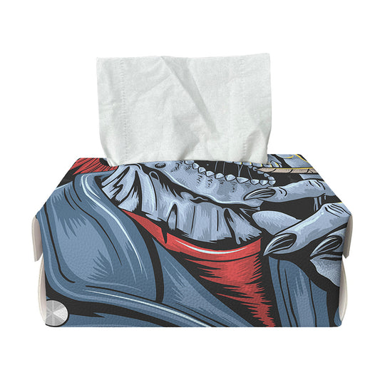 Punk Mohawk Devil Print Rectangle Tissue Box Cover