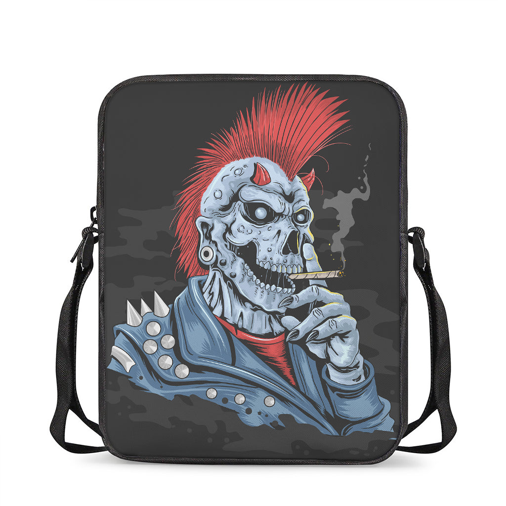 Punk Mohawk Devil Print Rectangular Crossbody Bag