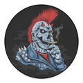 Punk Mohawk Devil Print Round Floor Mat