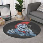 Punk Mohawk Devil Print Round Rug