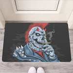 Punk Mohawk Devil Print Rubber Doormat