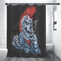Punk Mohawk Devil Print Shower Curtain