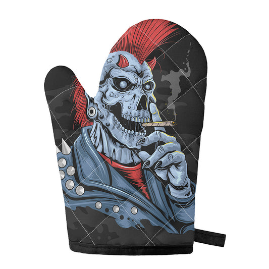 Punk Mohawk Devil Print Single Oven Mitt