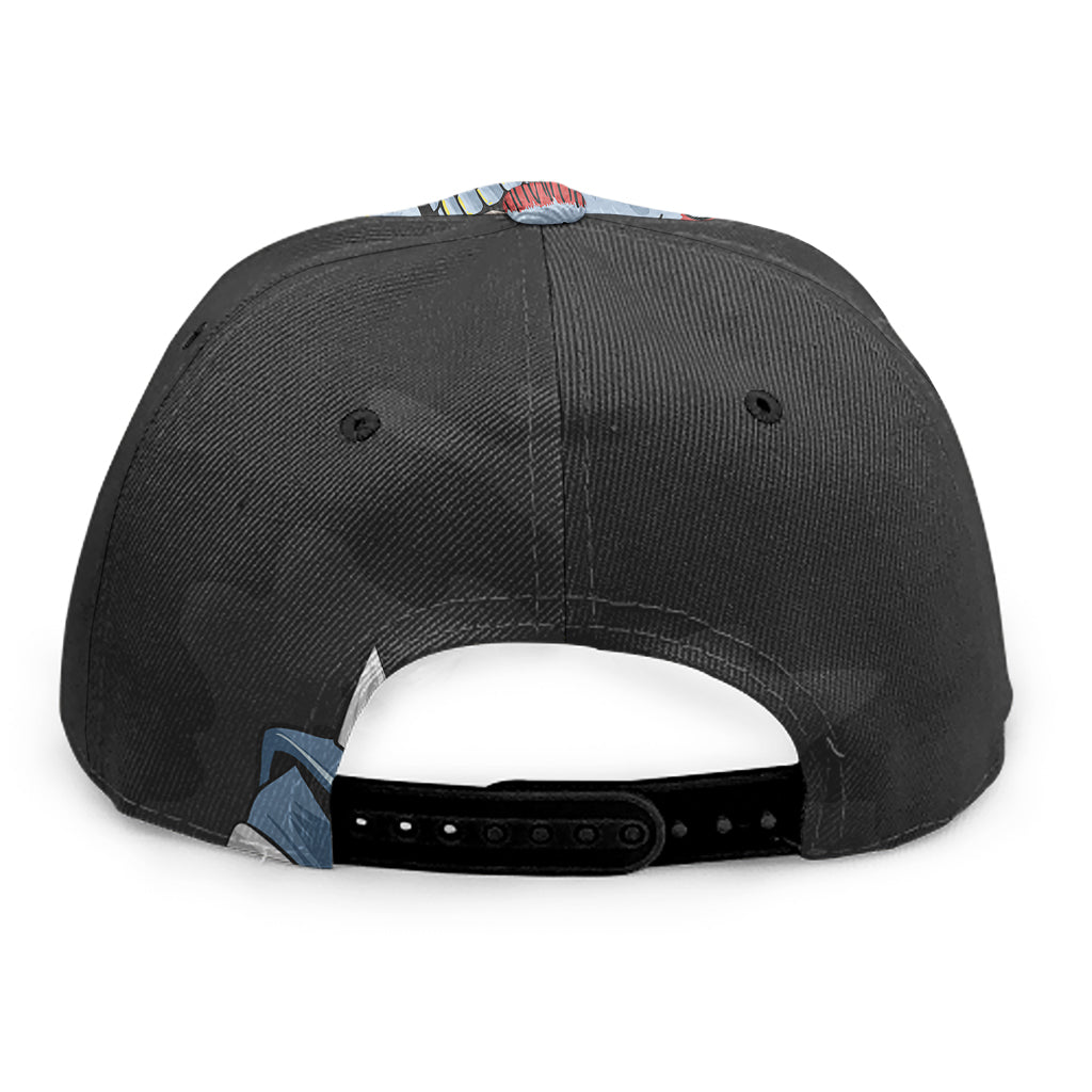 Punk Mohawk Devil Print Snapback Cap
