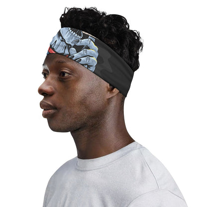 Punk Mohawk Devil Print Sports Headband