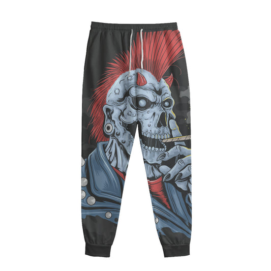 Punk Mohawk Devil Print Sweatpants