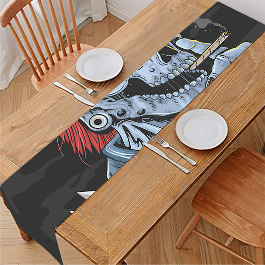 Punk Mohawk Devil Print Table Runner