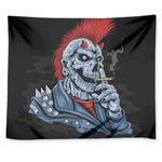 Punk Mohawk Devil Print Tapestry