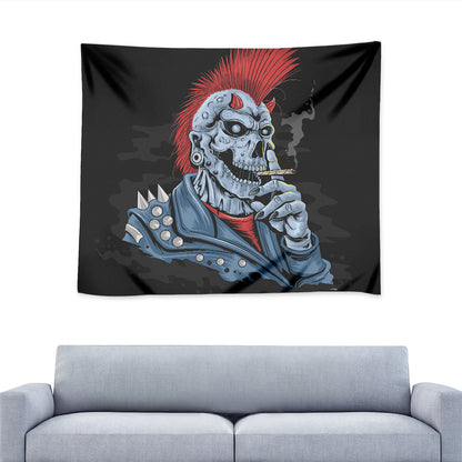 Punk Mohawk Devil Print Tapestry