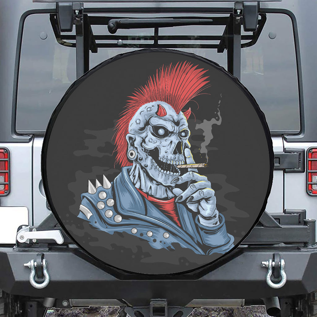 Punk Mohawk Devil Print Tire Cover