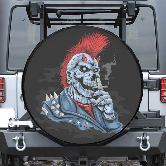 Punk Mohawk Devil Print Tire Cover