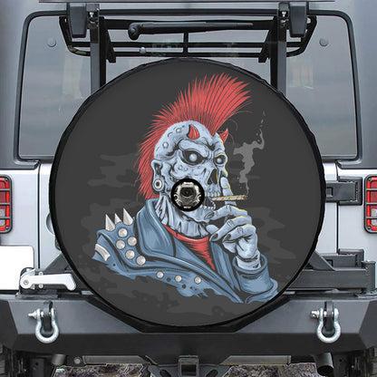 Punk Mohawk Devil Print Tire Cover With Camera Hole