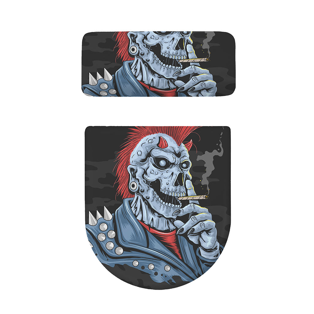 Punk Mohawk Devil Print Toilet Lid And Tank Cover Set