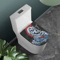 Punk Mohawk Devil Print Toilet Lid Cover