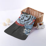 Punk Mohawk Devil Print Towel