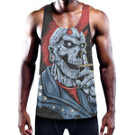 Punk Mohawk Devil Print Training Tank Top